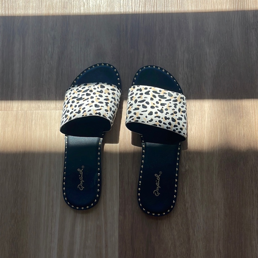 Black/Brown Cheetah Print Flats